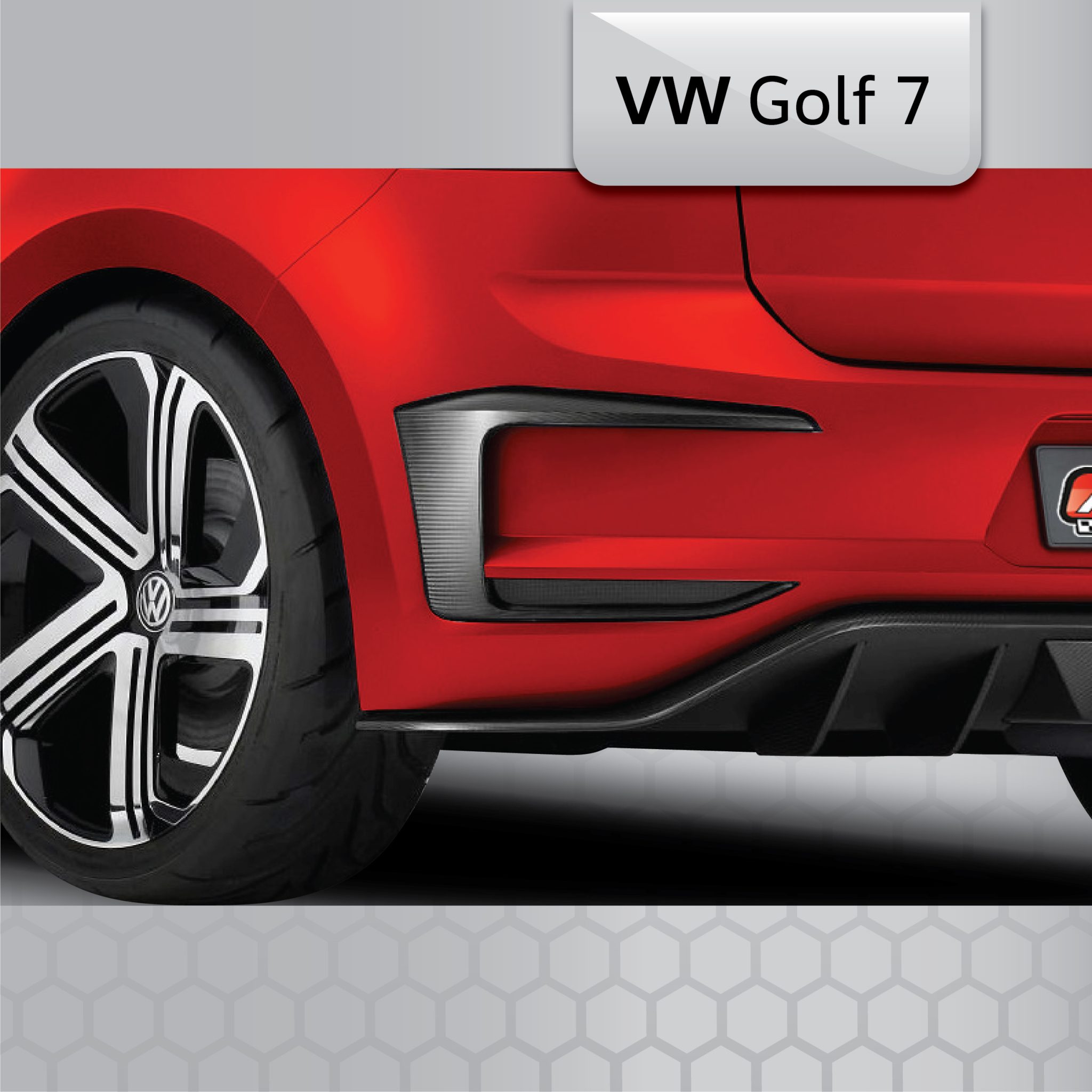 VW VOLKSWAGEN GOLF 7 R400 STYLE REAR CANARDS - Autotechnics