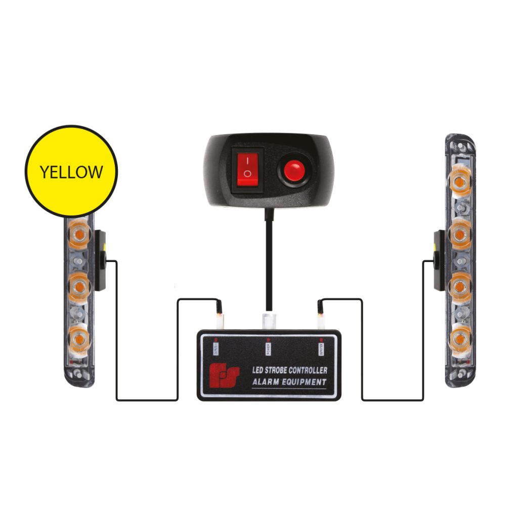 STROBE 2 LED YELLOW SIDE STEP - Autotechnics